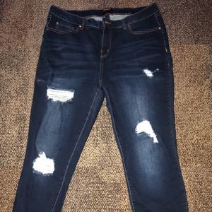 Charlotte Russe Skinny Ripped Jeans